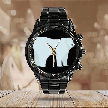 Discover Polar bear Calendar Steel Band Watch