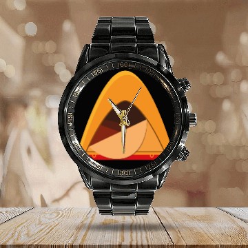 Discover camping tent Calendar Steel Band Watch