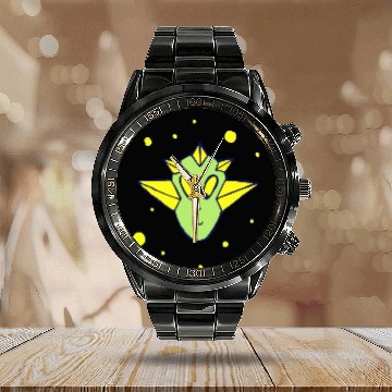Discover Alien Head Calendar Steel Band Watch