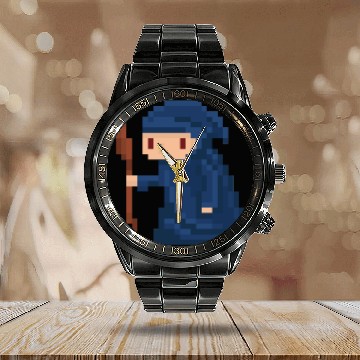 Discover Pixel wizard Calendar Steel Band Watch