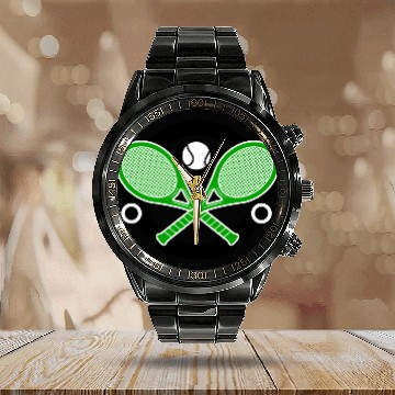 Discover tennis logo Calendar Steel Band Watch