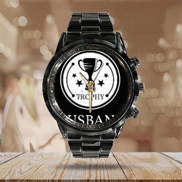Discover Trophy Husband Calendar Steel Band Watch
