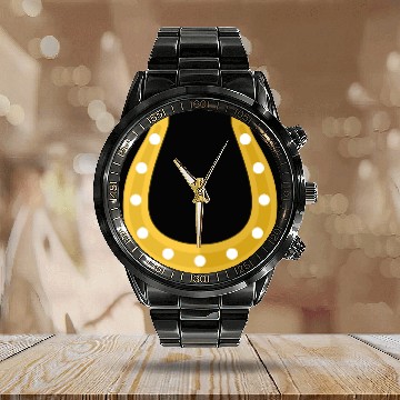 Discover Horseshoe Calendar Steel Band Watch