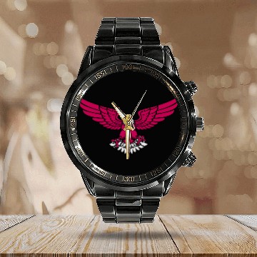 Discover American Eagle Calendar Steel Band Watch