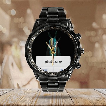 Discover DONNIE DARKO COUNT DOWN TIME ALERT WITH BUNNY MAN Calendar Steel Band Watch