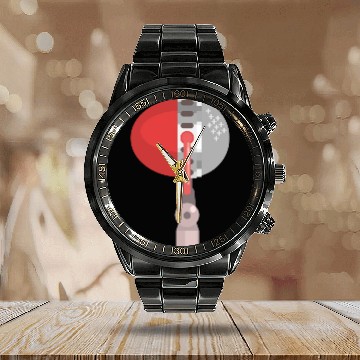 Discover microphone Calendar Steel Band Watch