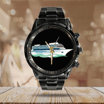 Discover cruise ship Calendar Steel Band Watch