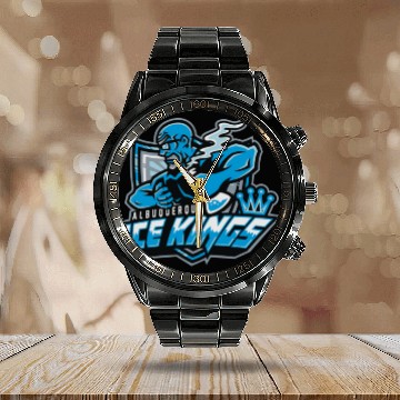 Discover Albuquerque Kings Calendar Steel Band Watch