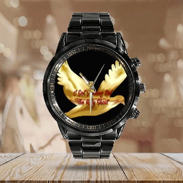 Discover I Got Nothing But The Holy Ghost Calendar Steel Band Watch