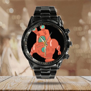 Discover 14 robot 21 png vectorstock 4842445 Calendar Steel Band Watch