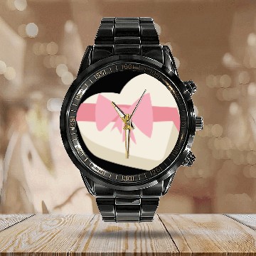 Discover Chocolate box Calendar Steel Band Watch
