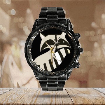 Discover raccoon Calendar Steel Band Watch