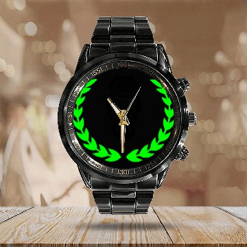 Discover College emblem Calendar Steel Band Watch