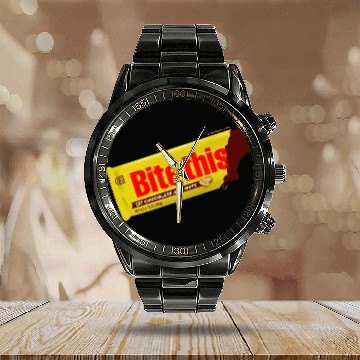 Discover Bite this (candy bar) Calendar Steel Band Watch