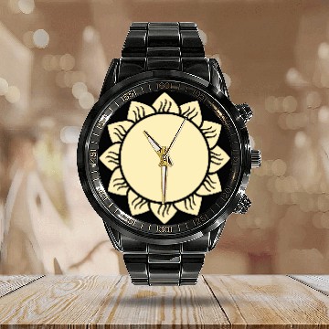 Discover Flower Calendar Steel Band Watch