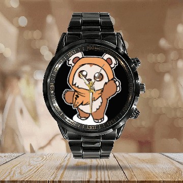 Discover Baby Ewok Calendar Steel Band Watch