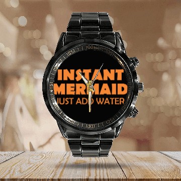Discover Instant Mermaid Calendar Steel Band Watch Ladies Unisex Crewneck 10