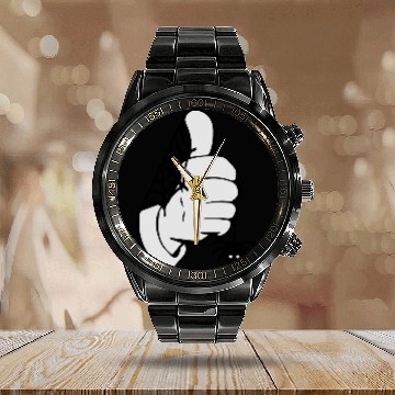Discover spider thumb right Calendar Steel Band Watch