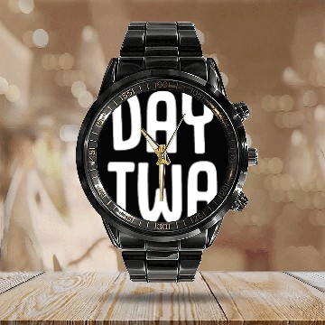 Discover Daytwa Detroit Michigan Day-Twa Calendar Steel Band Watch