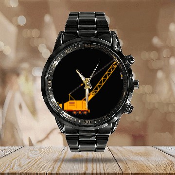 Discover building construction worker crane house127 Calendar Steel Band Watch
