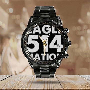 Discover U.S. Military Vets Motorcycle Club - Eagle Nation Calendar Steel Band Watch