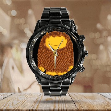 Discover Friendly Brown Monster Calendar Steel Band Watch