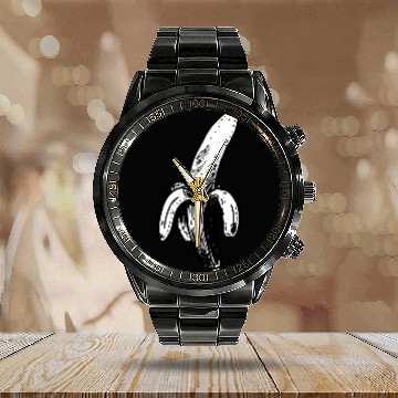 Discover Hipster Banana Calendar Steel Band Watch