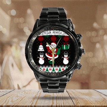Discover Christmas Ugly Sweater Allentown Pennsylvania Calendar Steel Band Watch