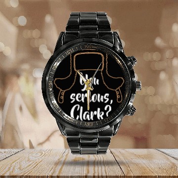 Discover You Serious, Clark? Funny Christmas Calendar Steel Band Watch