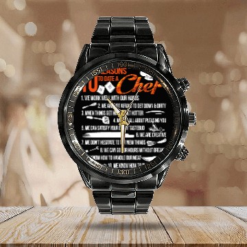 Discover 10 Reasons To Date A Chef Calendar Steel Band Watch