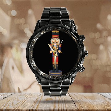 Discover nussknacker nutcracker weihnachten christmas santa Calendar Steel Band Watch