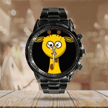 Discover Baby Giraffe Calendar Steel Band Watch