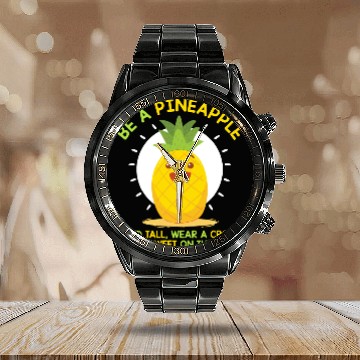 Discover Be Like A Pineapple Calendar Steel Band Watch