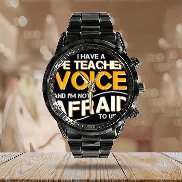 Discover I Have Physical Education Teacher Voice Calendar Steel Band Watch