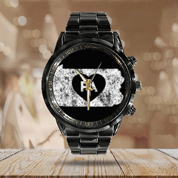 Discover Used I Love Pennsylvania Calendar Steel Band Watch
