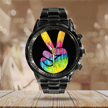 Discover weltfrieden auf erden world peace on earth love170 Calendar Steel Band Watch