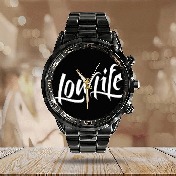 Discover Low Life Over Flow Lowrider LowLife Tattoo Calendar Steel Band Watch