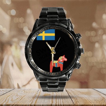 Discover SWEDISH HORSE POWER Calendar Steel Band Watch