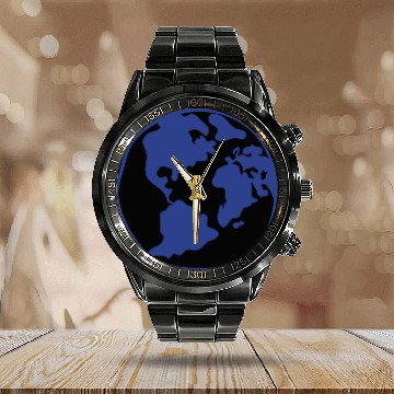 Discover Planet Earth Calendar Steel Band Watch