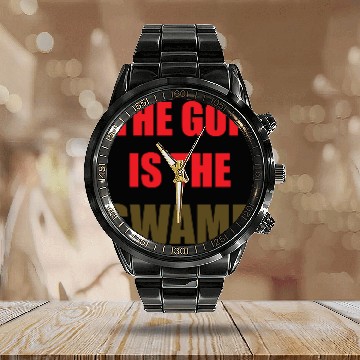 Discover GOP Swamp Calendar Steel Band Watch