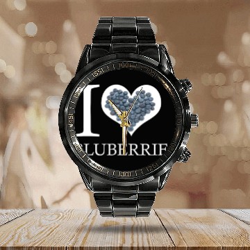Discover Blueberry Gifts Calendar Steel Band Watch