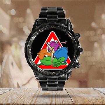 Discover Frog Toad Calendar Steel Band Watch