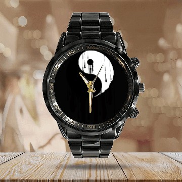 Discover Yin Yang Melting Chinese Tai Chi Symbol Light Calendar Steel Band Watch