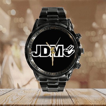 Discover funny GLOW IN DARK glowing Calendar Steel Band Watch