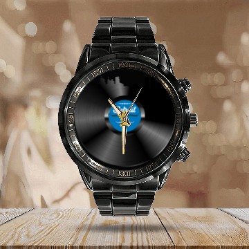 Discover Detroit Vinyl Skyline Record Music Lover Calendar Steel Band Watch