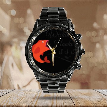 Discover Weekend Hooker Calendar Steel Band Watch