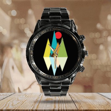 Discover wolf mountain Calendar Steel Band Watch