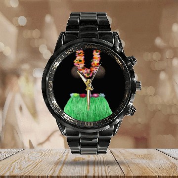 Discover Coconut Bra Grass Skirt Lei Flowers Summer Party Calendar Steel Band Watch