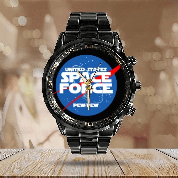 Discover Space Force Calendar Steel Band Watch