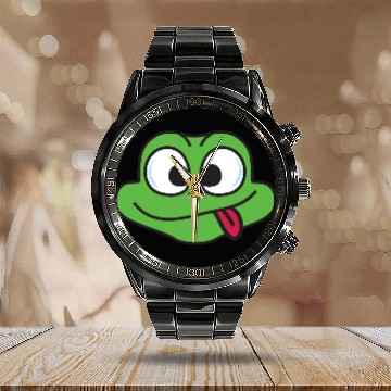 Discover Frog Toad Calendar Steel Band Watch